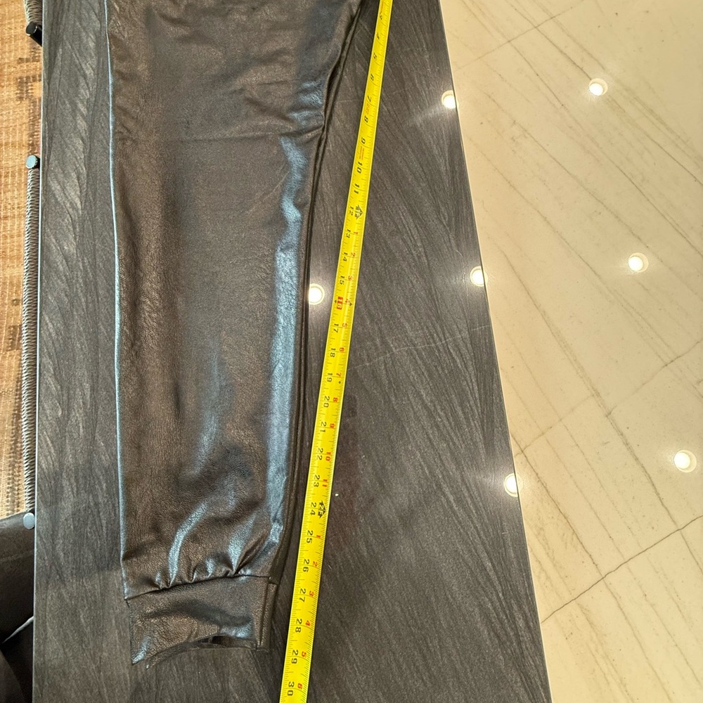 Commando Black Faux Leather Joggers - Picture 6 of 7